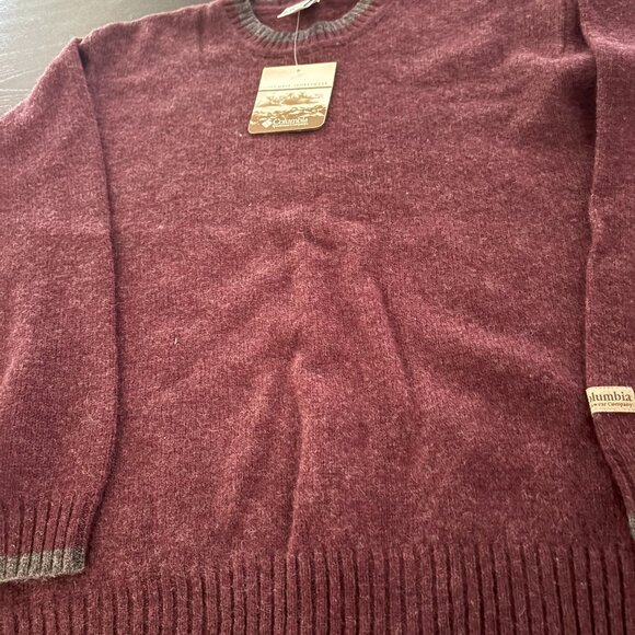 NEW Vintage  Mens Columbia  Shetland Wool Crewneck Sweater Size Medium - Picture 1 of 7